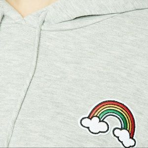 Forever 21 gray hoodie w/rainbow patch